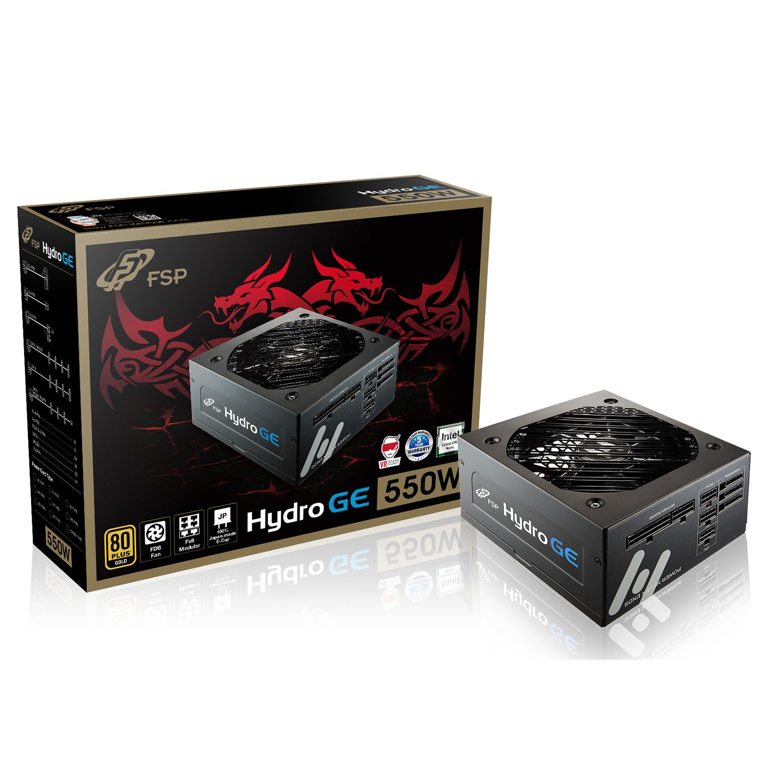 FSP Hydro GE 550W 80 Plus Gold Certified Full