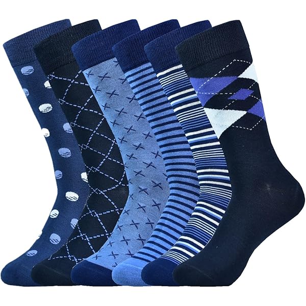 blue dress socks amazon Light Blue & Navy Argyle Dress Socks main image 0