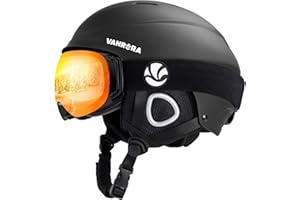 VANRORA Ski Helmet and Goggles Set - Safety-Certified Snowboard Helmet, Interchangeable Lens Ski Goggles, for Men & Women