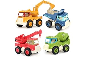Construction Toys for 2 3 4 5 Years Old Boys Girls Kids Toddlers Construction Truck Sandbox Excavator Toys Vehicles Dump Cran