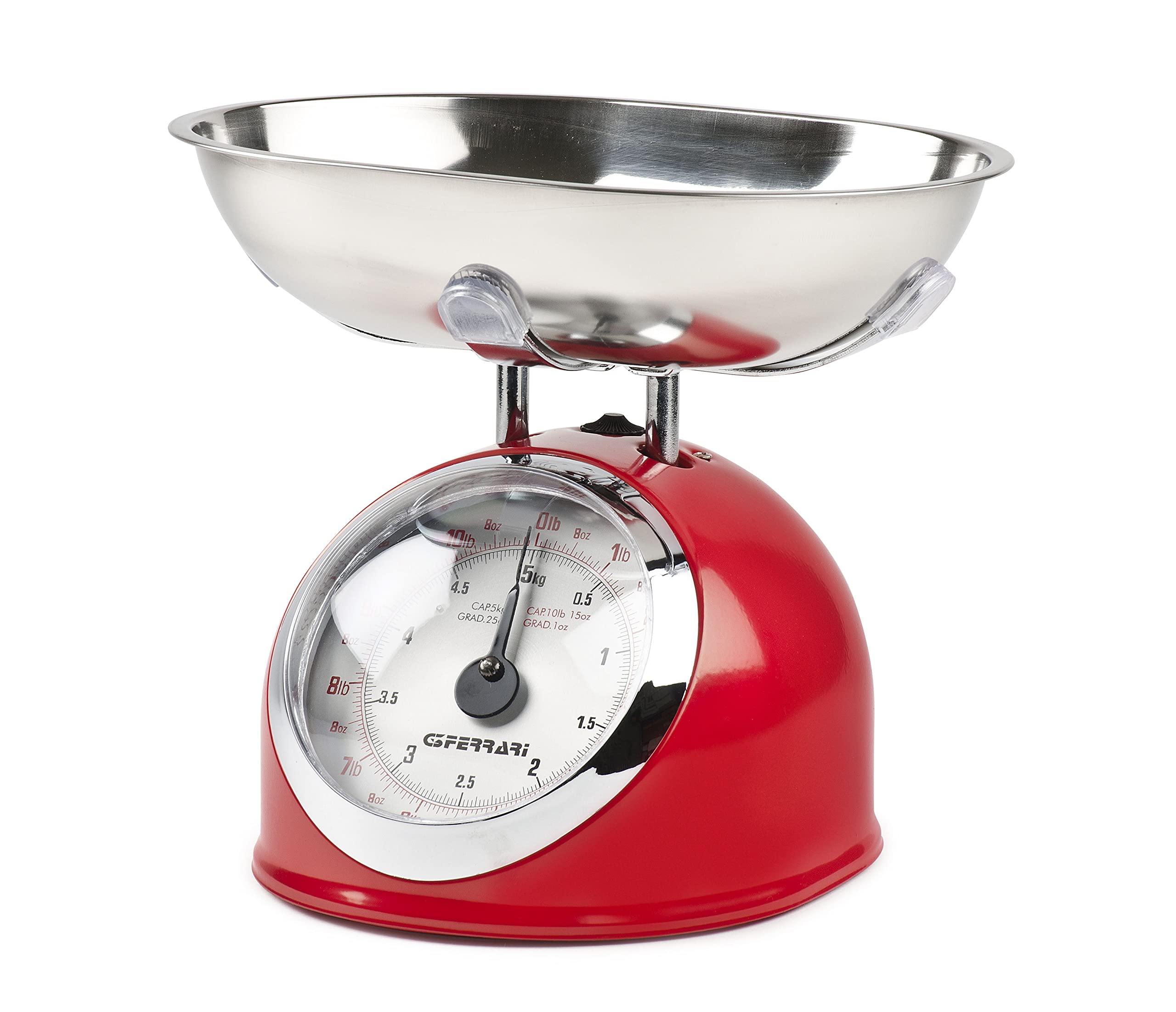 G3 Ferrari g2000302 Mechanical Kitchen Scale, 5 kg, Red