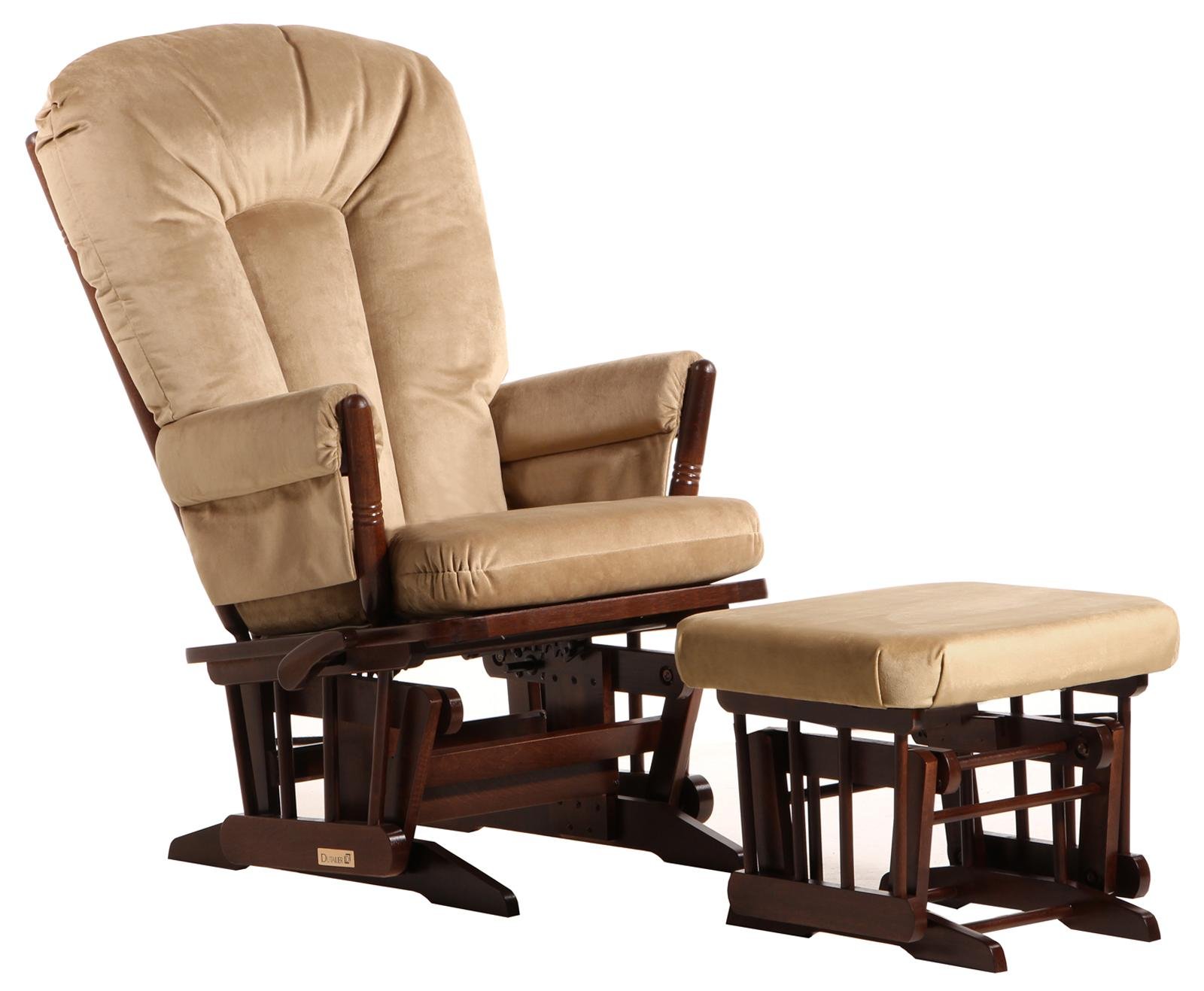 Dutailier 2 Post Multiposition Glider And Nursing Ottoman Set In Brown