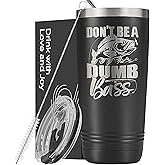 Onebttl Fishing Gifts for Men, Fishing Mug for Men, 20oz Stainless Steel Tumbler, Laser Logo, Bass Fish