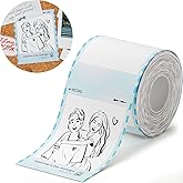 NIIMBOT Photo Label only for B21 Pro Label Printer, 2.1x2.6in (54x67mm) Photo Paper, Waterproof Sticker Card for Scrapbook DIY (Sea Wind)