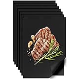 UBeesize 7 Pack Black Grill Mats for Outdoor