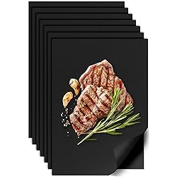 UBeesize 7 Pack Black Grill Mats for Outdoor