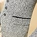 Ouye Men's Stand Collar Light Gray Casual Jacket Large