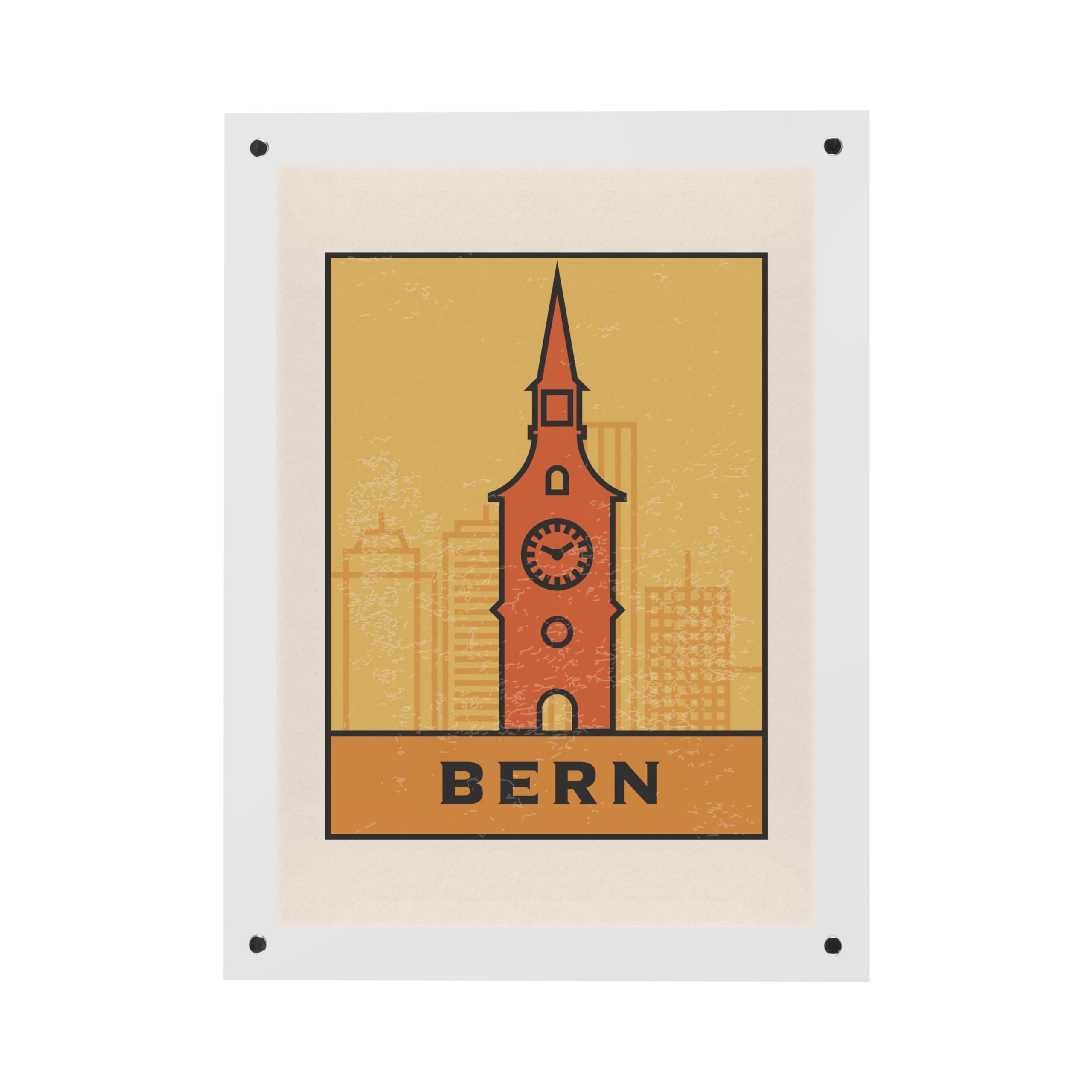 Bi-Office Frameless Magnetic Acrylic Poster Display, A3 Paper Size