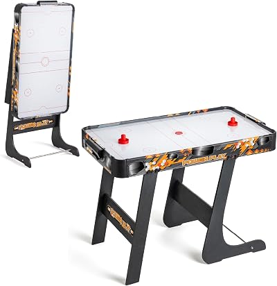 Powerplay 3ft Folding Air Hockey Table Compact Portable Mini Game