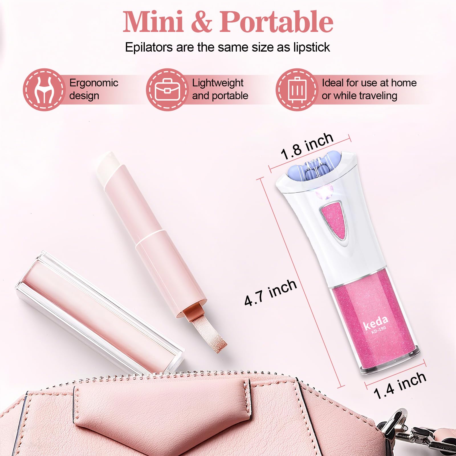 Glabrouse Skin Epilator, with 9 Tweezers and LED, 2025 New Epilator for Women Face, Glabrouse Skin Hair Remover for Face, Portable Facial Hair Removal for Face, Lips, Arms, Underarms, Legs and Bikini
