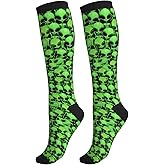Yealedee Compression Socks Calf Knee High Support Socks Novelty For Women Men Athletic Running Hiking Nurse