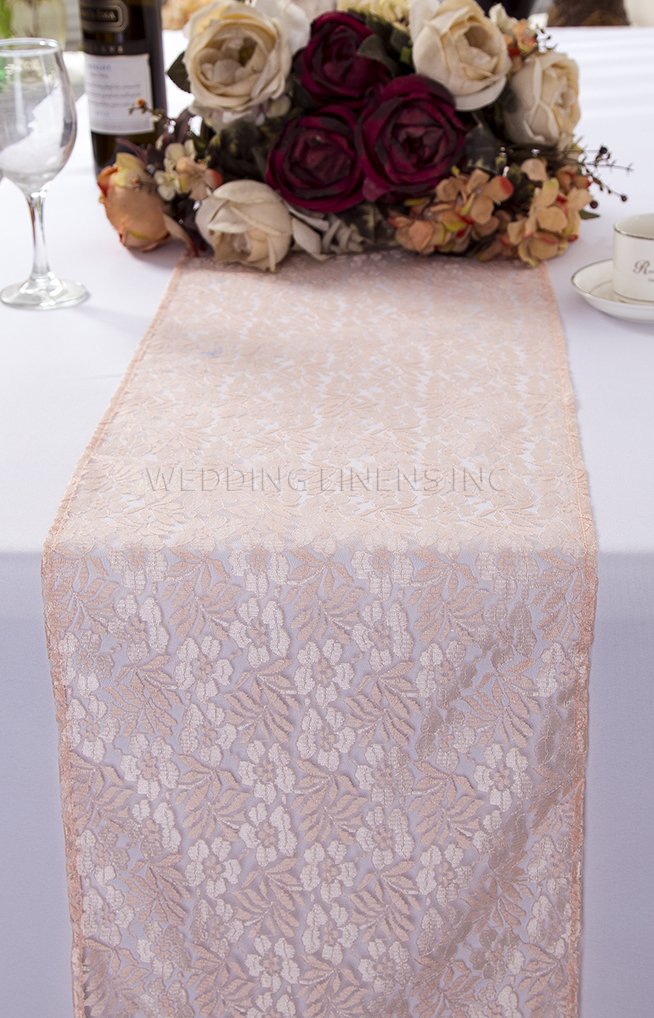 Best Blush Pink Lace Table Runner