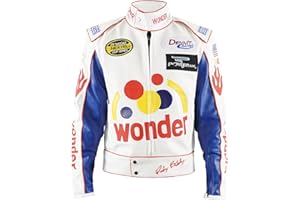 III-Fashions Mens/Womens Ricky Bobby Racing Nights Motorcycle Leather Biker Jacket