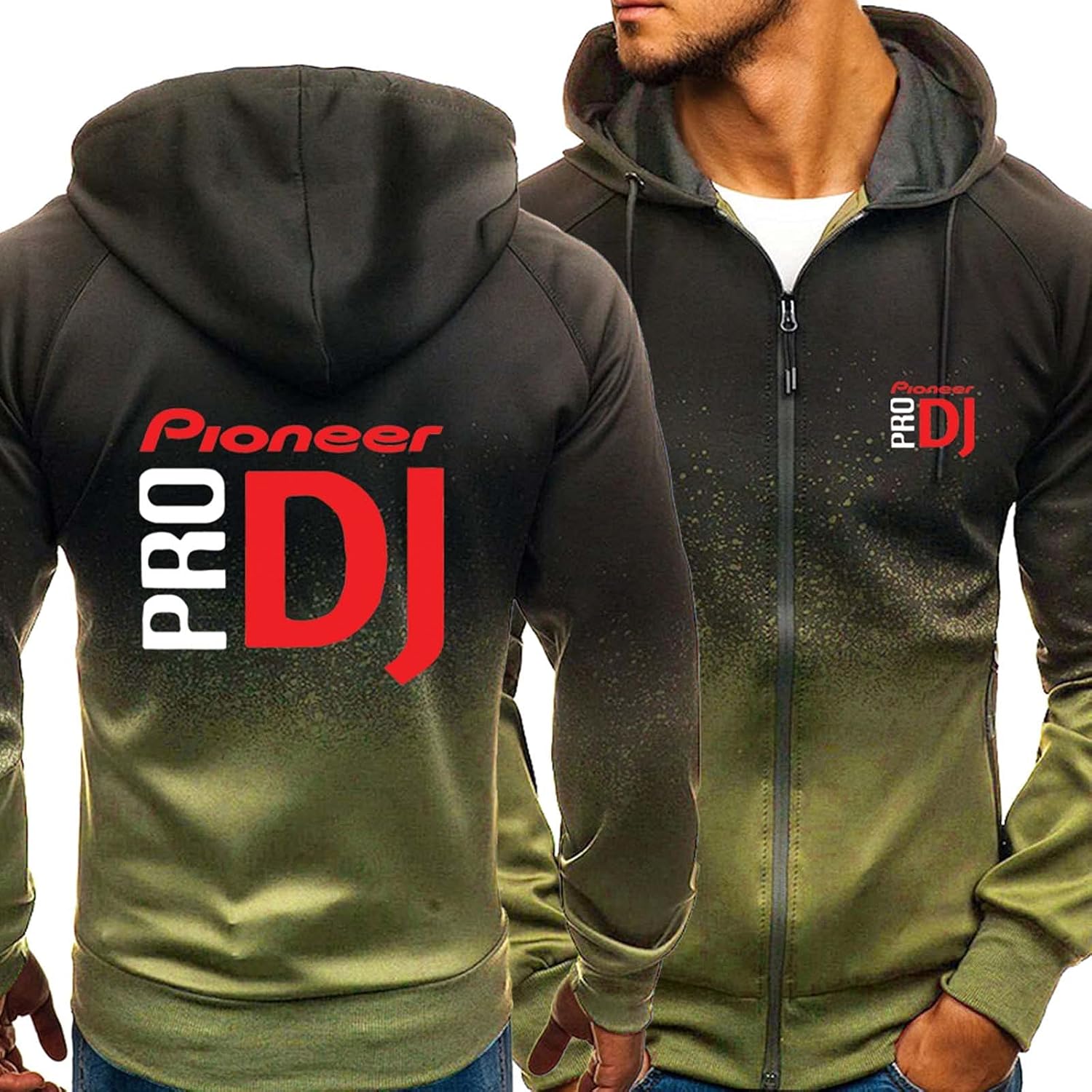 Chaquetas con Capucha de gradiente para Hombres para Pioneer Pro DJ