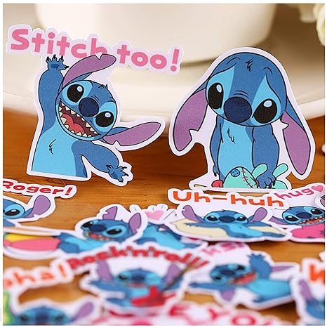 amazoncom 22pcs creative cute self made stitch sticker scrapbooking