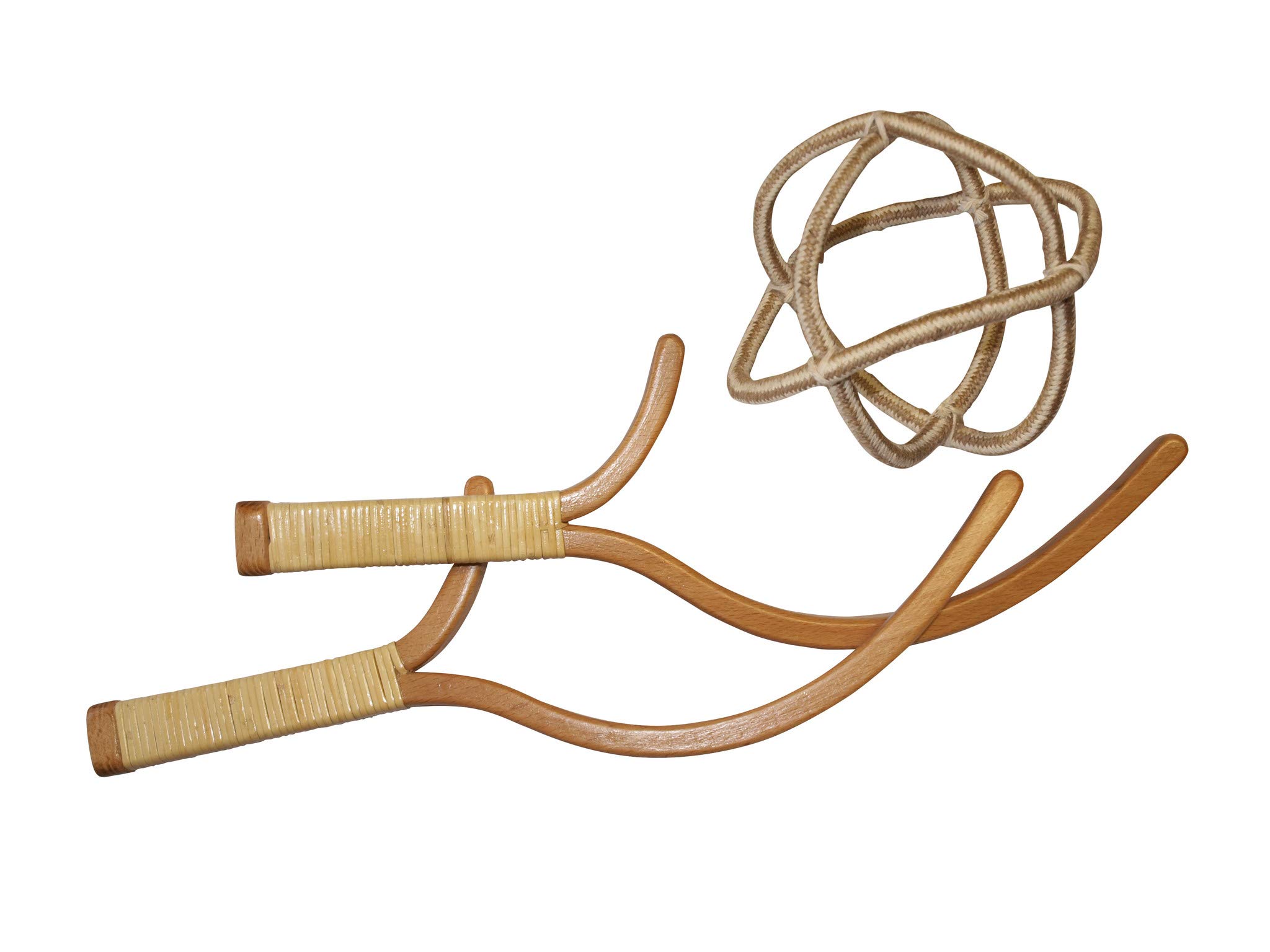 Ogo Sport Schildkröt Funsports Classic Jabbit Game, 2 Beech Wood Slings, 1 Knotted Rope Mesh Ball (Ø 15 cm), 970116