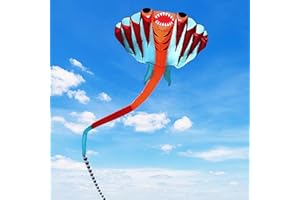SQLWYLAT Kites for Adults Giant 41ft Stingray Kite for Adults and Kids Large & Beach Kite with Reel, for Outdoor Fun