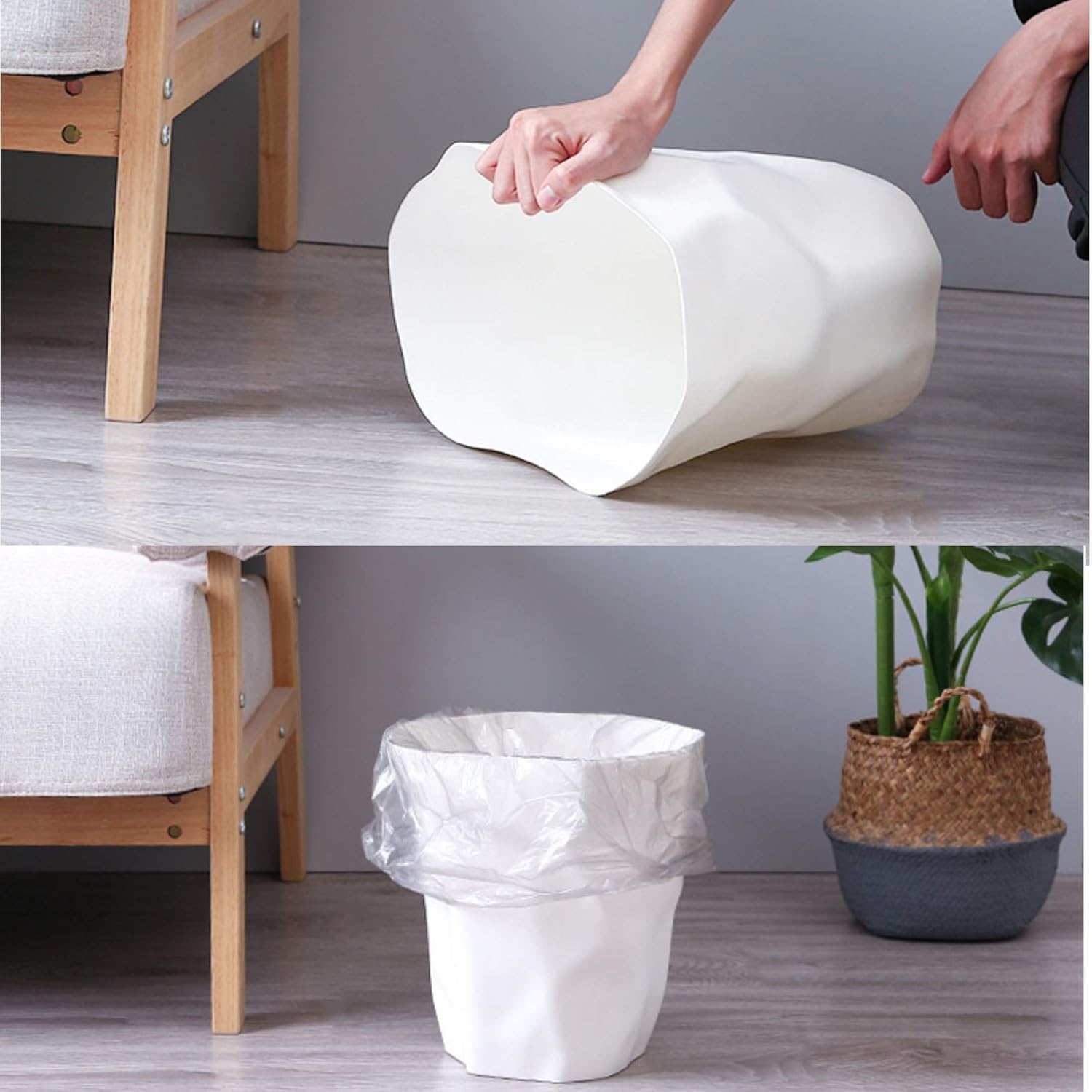 Contenedor de Basura de Cocina doméstica Sin Tapa para Dormitorio de