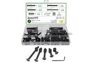 AVRESTYPT 30 Set Crib Screws Replacement Set,Bed Frame Bolts and Nuts Kit,Hex Socket Cap Furniture Screws & Barrel Nuts for Beds Furniture Headboards Crib Hardware Replacement Kit, M6x20/30/40/50/60mm Wrench