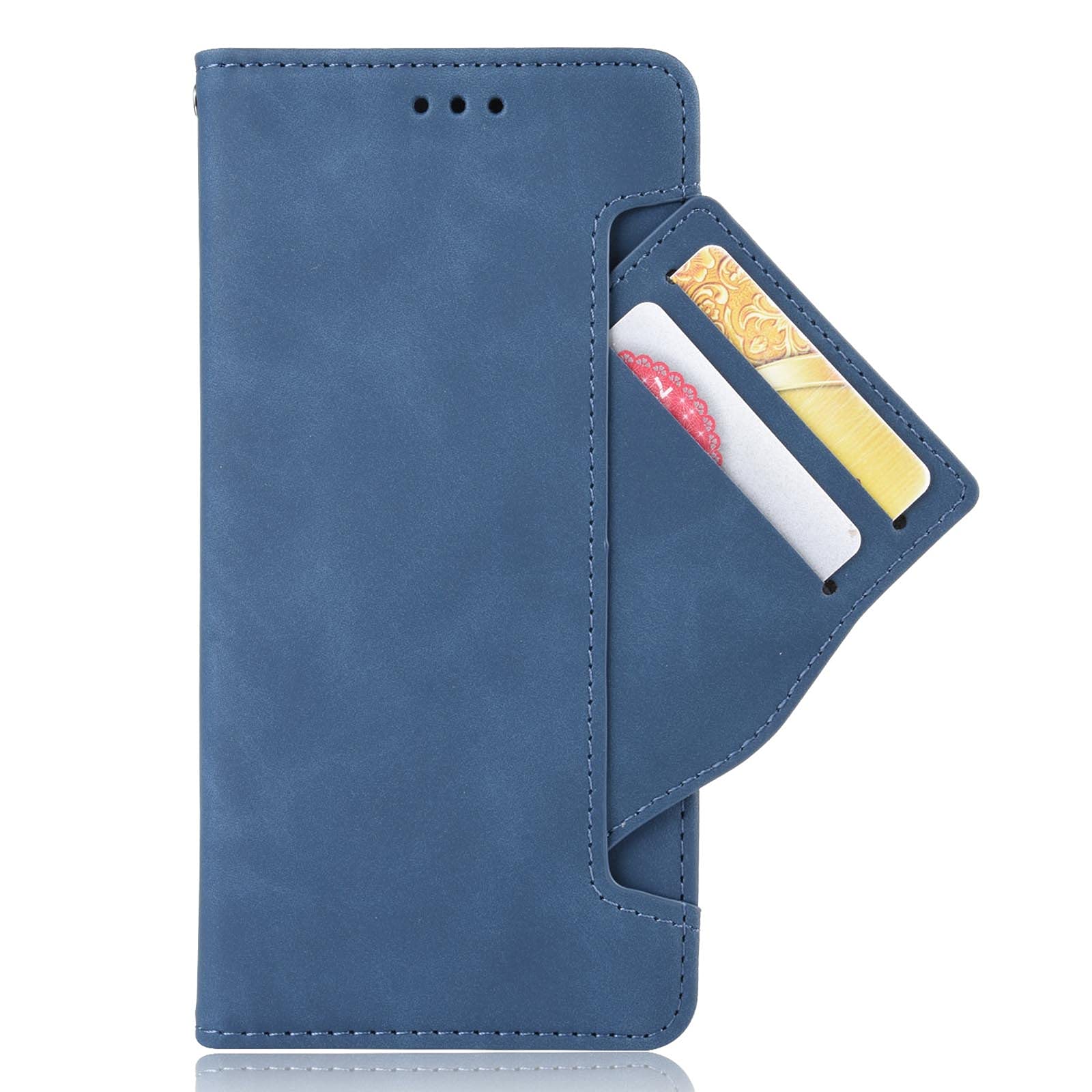 KERUN Leather Folio Case for Motorola Moto G50 Wallet, Magnetic Closure Full Protection Shell, Premium TPU + PU Flip Cover with [Card Slots] and [Kickstand]. Blue