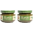 Louisiana Pepper Exchange Green Jalapeno Pepper Puree Sauce Salsa, Hot Spicy Flavor Seasoning, Plant-Based, Gluten-Free, Replaces Diced Jalapenos, 2 Pack