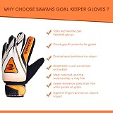 SAWANS Football Goalkeeper Gloves Youth Kids Kids Size 2 Black Orange view 5