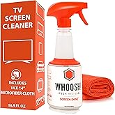 WHOOSH! Screen Shine Pro &ndash; Refillable TV Screen Cleaner &amp; Cloth, 16.9 fl oz | Includes 14x14" Microfiber Cloth, For Flat Screens, OLED, LCD, Monitors, Streak Free Finish