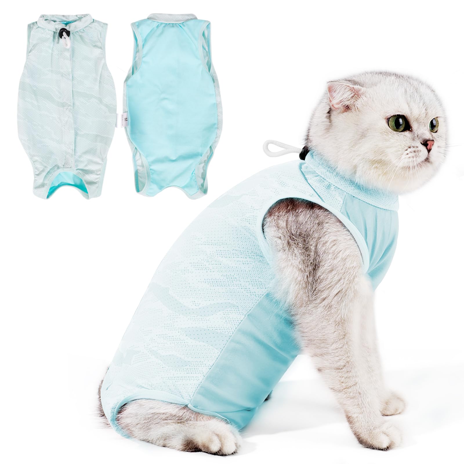 HEYWEAN Cat Recovery Suit Post Surgery Cat Body Suit After Surgery Cat Onesie Stop Licking Cat Medical Vest Spay Suit Cat Surgery Recovery Suit Cat Surgical Suit Protection Suit Kitten Recovery Suit