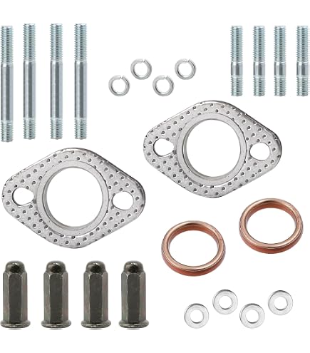 GY6 50cc-200cc Intake & Exhaust Stud Nut Kit With Gasket - Fits 139QMB 157QMJ Engine Scooters, Mopeds, ATVs, Go-Karts