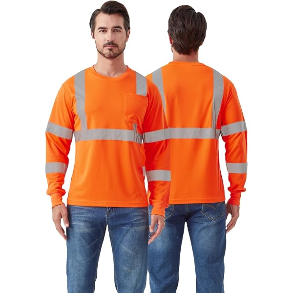 Navy Blue Hi Vis Shirt Long Sleeve Coton Safety Shirt Work Wear Construction Warning Shirt Safety Work Wear Protection Shirt - 200000343