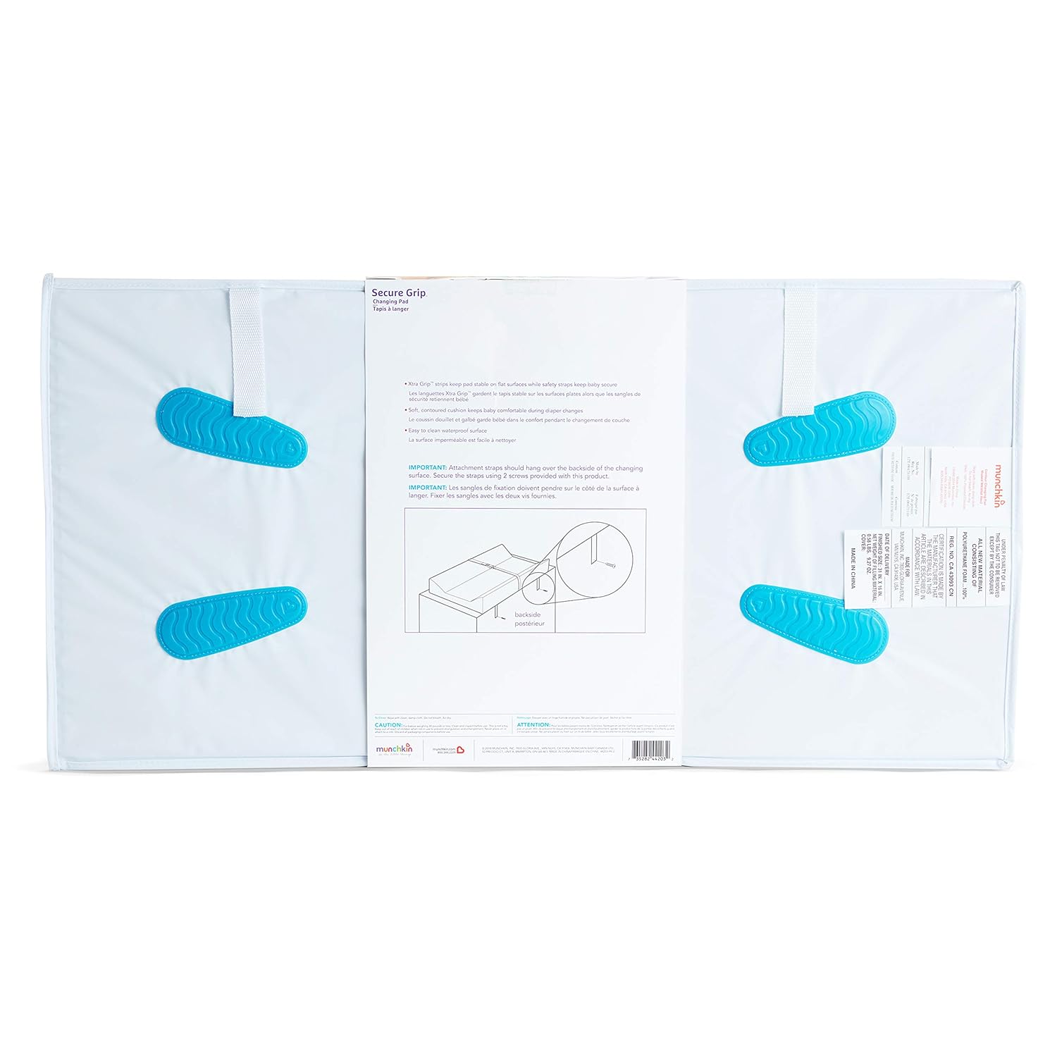 Munchkin Secure Grip Waterproof Diaper Changing Pad, 16" x 31": Baby