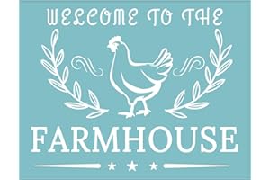 OLYCRAFT 11x8.6 Inch Self-Adhesive Silk Screen Printing Stencil Reusable Pattern Stencils Cock for Painting on Wood Fabric T-Shirt Wall and Home Decorations