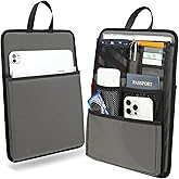 DELTAMANN Slim Rugged Backpack Organizer Insert for Business Casual Men Women -13 Pockets,Padded Nylon,Max 14'' laptop - Grey