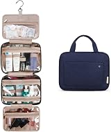 bagsmart Hanging Toiletry Bag Large Capacity Travel Organizer Medium-Dark Blue view 8