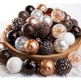 20mm Bubblegum Beads for Beadable Pens Mix, Bubble Beads 20mm Bulk, 20 mm Chunky Beading for Bead Pens, Large Chunky Bubble Gum Bead for Jewelry Making, 50 pcs (Coffee)