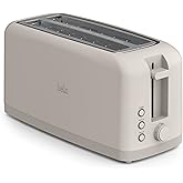 bella Fits-Anywhere™ Slim Toaster, 4 Slice Extra Long & Wide Slot, Oatmilk