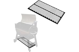 Iron Forge Tools Pellet Grill Storage Shelf Compatible with Traeger Pro 780 and Traeger Ironwood 885 Accessories - Black Powder Coated Steel Shelf for BBQ Pellet Storage Container