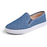 FEVERSOLE Women's Casual Slip On Sneaker Comfort Quilted Loafer Flats