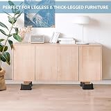 USION Bed Risers 6 Inch Heavy Duty L Shaped Up to 5000-6000 Lbs 4pcs Black view 7