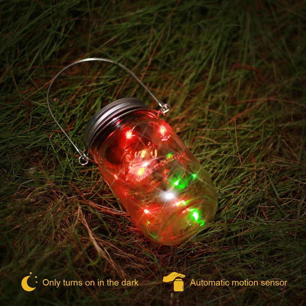 Mason Jar Licht Solar LED Glas Hängeleuchte Outdoor String Laterne Dekoration für Zuhause Party Garten Hochzeit