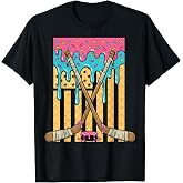 Ice Hockey Ice Cream Drip Boys American Flag Youth Players T-Shirt