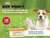 Petkin Paw Wipes White 100 Count Pet Grooming Wipes for Cats and Dogs view 2