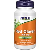 NOW Supplements, Red Clover 375 mg, Herbal Supplement, 100 Veg Caps