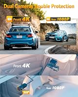 IIWEY D2 Pro Dash Cam 4K Front Rear GPS 5GHz WiFi 64GB Card view 2