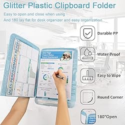 Glitter Clipboard with Storage,Storage Clipboard