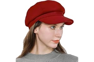 DSIA ZAMUR Women’s Newsboy Cap Wool Blend Retro Solid Color Girls Fashion Gatsby Cabbie Visor Beret Hat