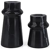 Vixdonos Marble Candle Holder Set of 2 Taper Candle Candlestick Mantle Candle Stand for Home Decor,Wedding,Party and Table Ce