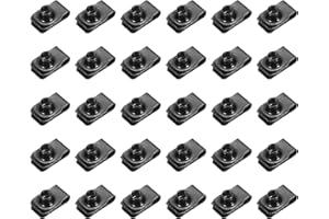 PATIKIL U-Style Clip-On Nut, 30 Pack M8-1.25 Regular Extruded U-Nut U-Type Fasteners Hardware Nuts for Automotive Metal Cars 