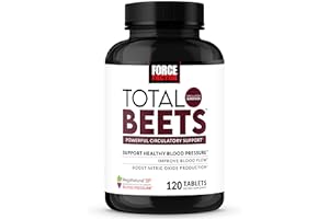 Force Factor Total Beets Blood Pressure Support with Grape Seed Extract and Non GMO Beet Root Powder for Heart Health, Circul