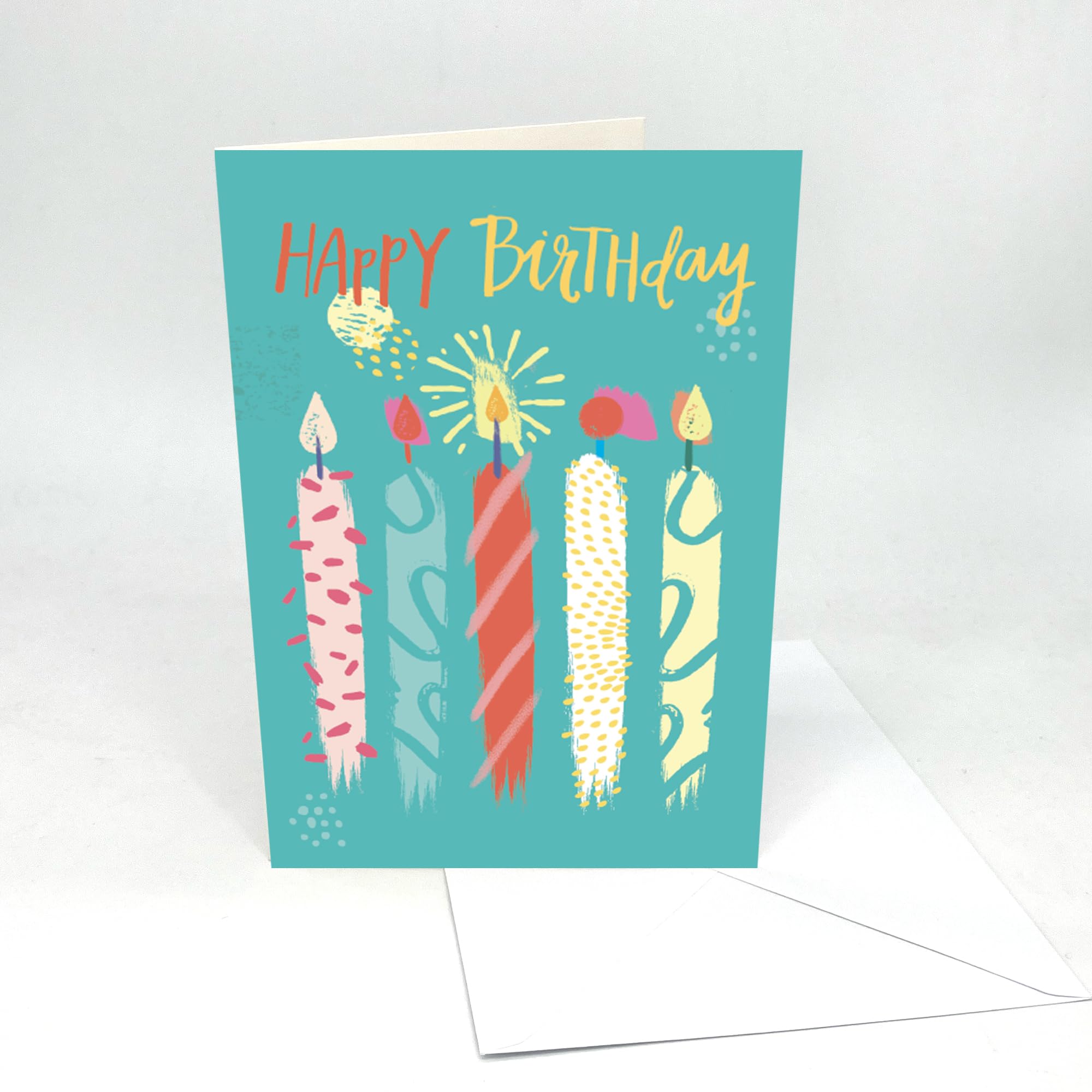 Birthday Audio Card | Record Your Own 30 second Message | A5 size | Design: Birthday Candles Cover